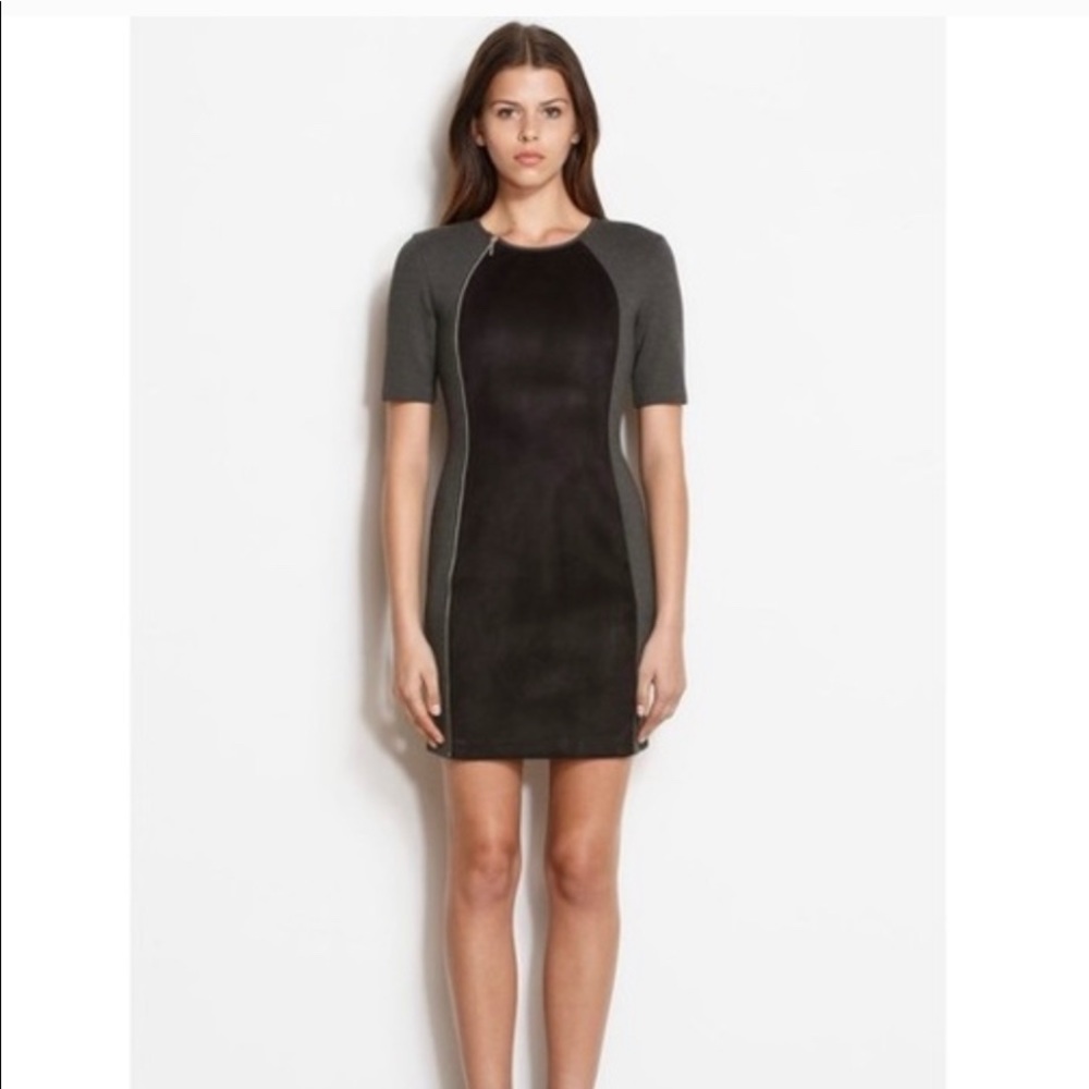 Armani Exchange Long Zip Ponte Dress XS